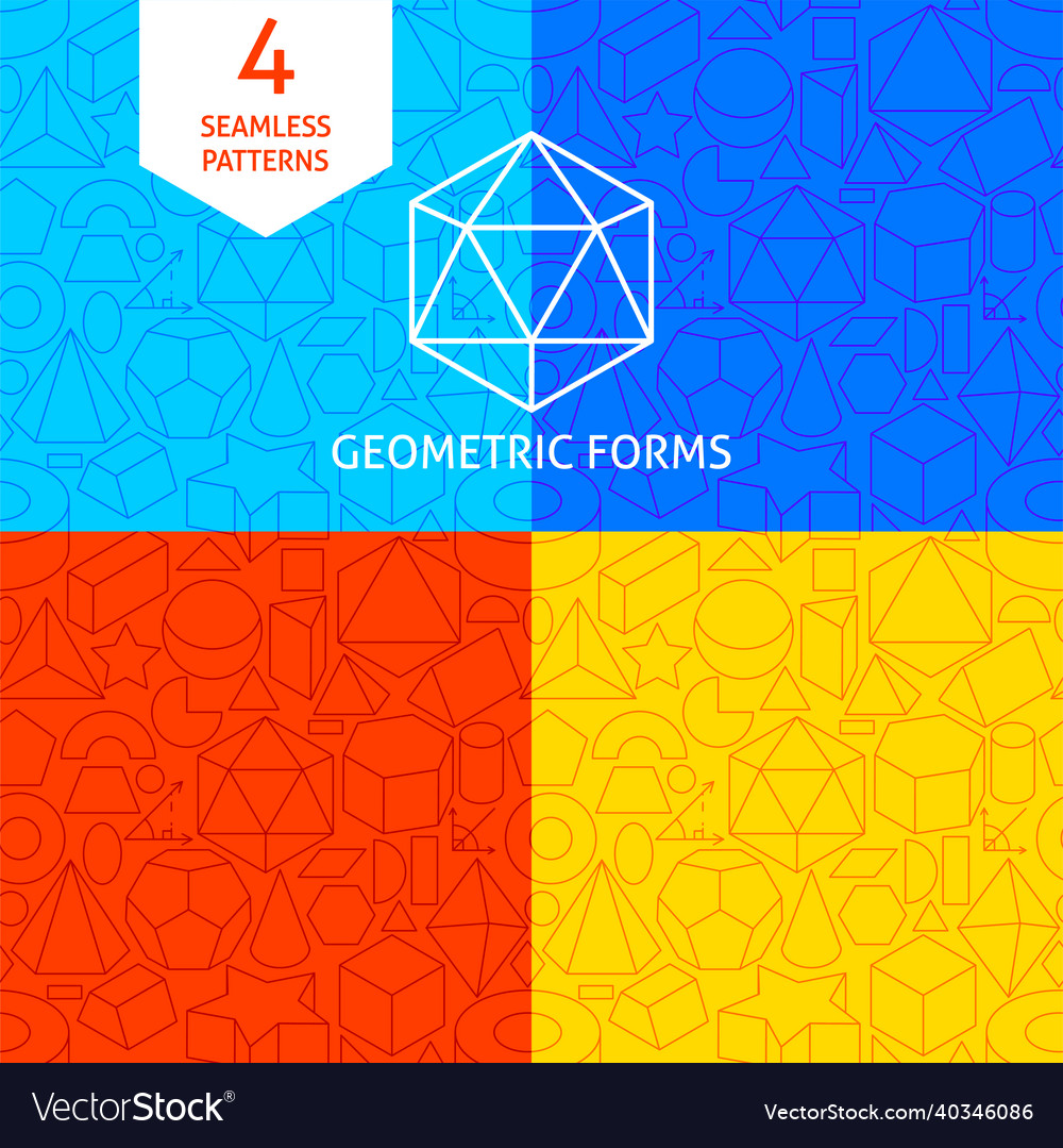 Line geometric forms patterns vector image Line geometric forms patterns