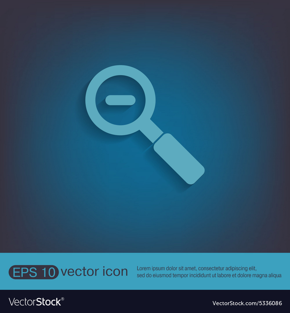 Magnifier reduction Royalty Free Vector Image - VectorStock