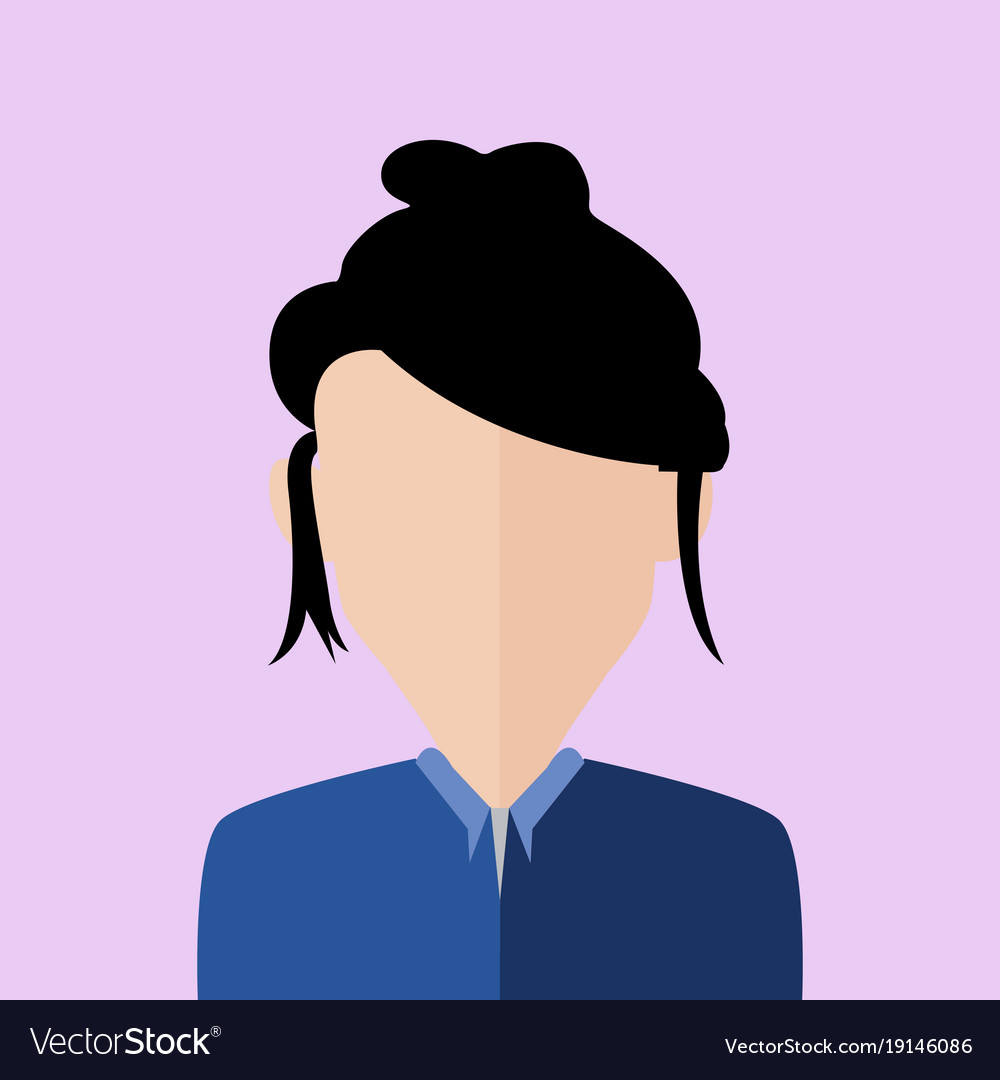 Messy Hair Business Women Portrait Royalty Free Vector Image