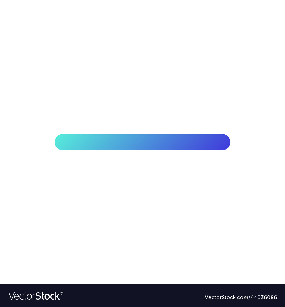 Minus pixel perfect gradient linear ui icon vector image Minus pixel perfect gradient linear ui icon