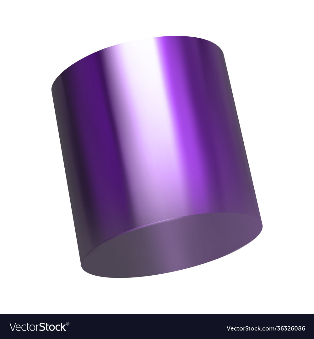 Realistic 3d render metallic color gradient vector image Realistic 3d render metallic color gradient