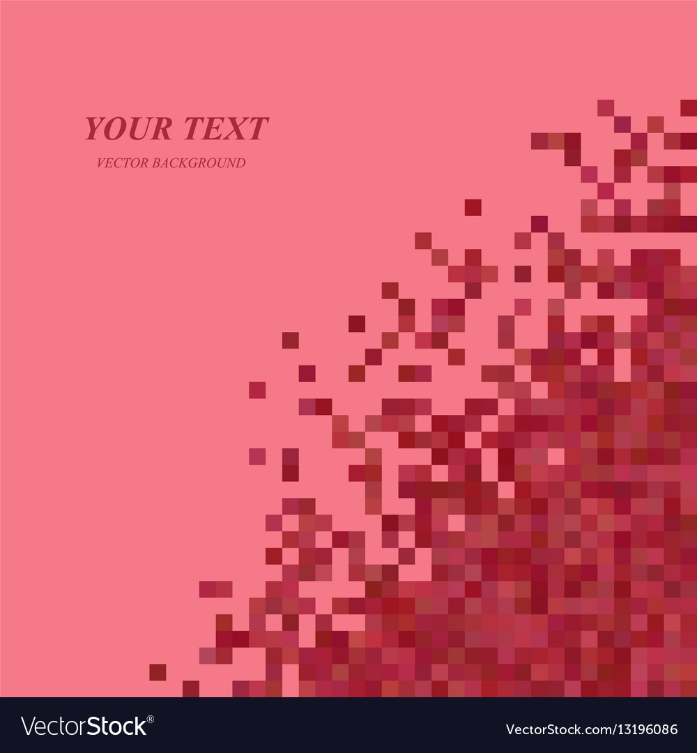 Red pixel square pattern background design