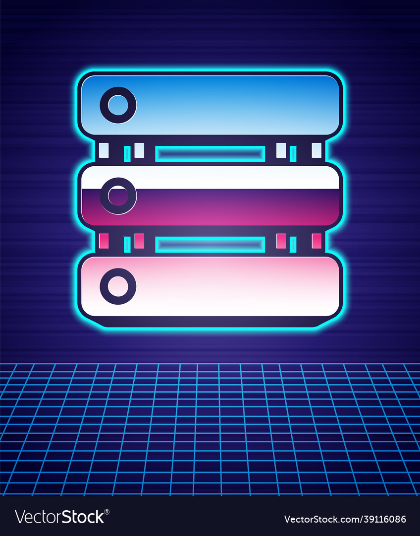 Retro-Stil Server Daten Web-Hosting-Symbol vector image Retro-Stil Server Daten Web-Hosting-Symbol