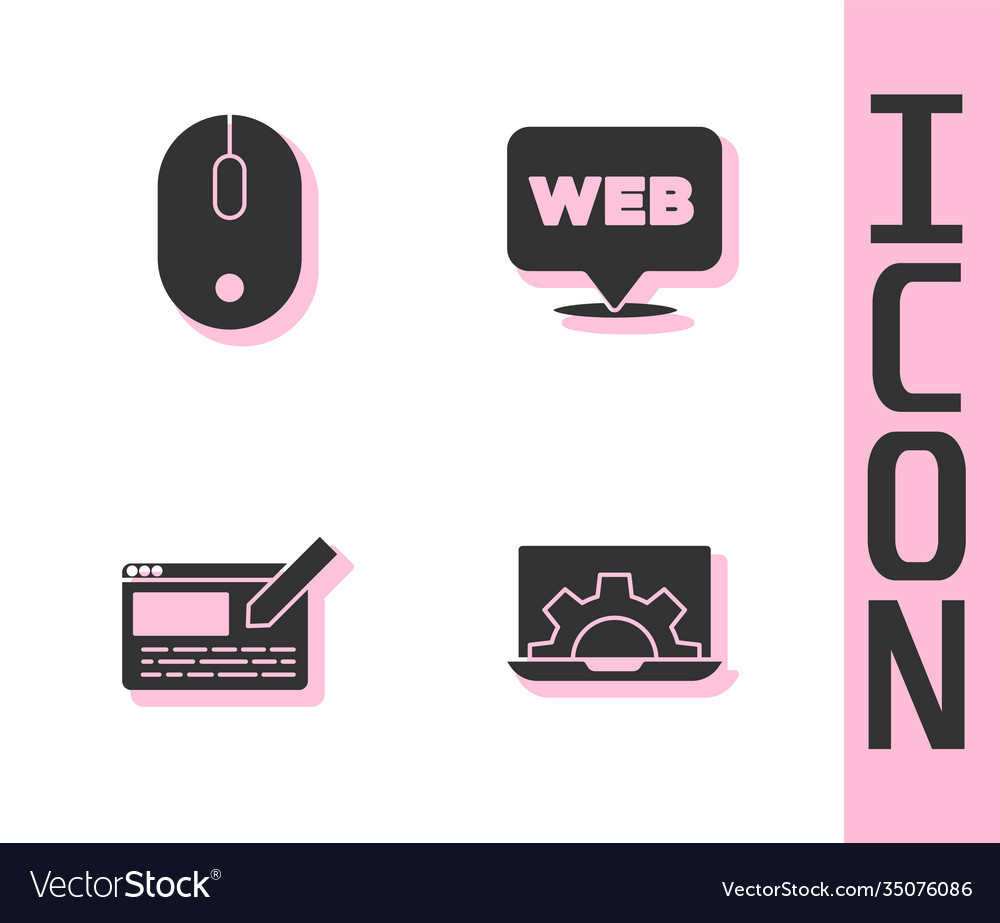 Set Web-Entwicklung Computer Maus ui oder ux vector image Set Web-Entwicklung Computer Maus ui oder ux