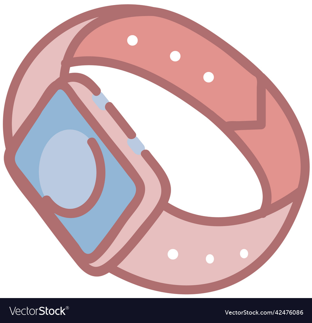 Smart watch with extended functionality device vector image Smart watch with extended functionality device