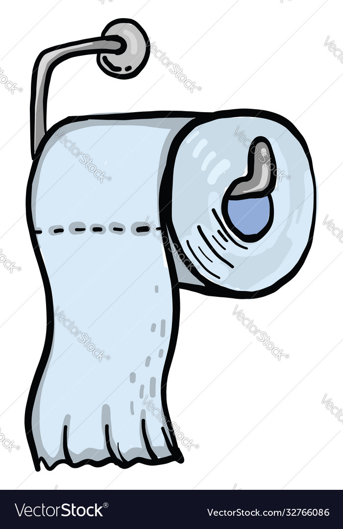 Toilet paper on white background