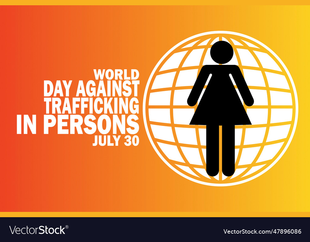 World day against trafficking in persons vector image World day against trafficking in persons
