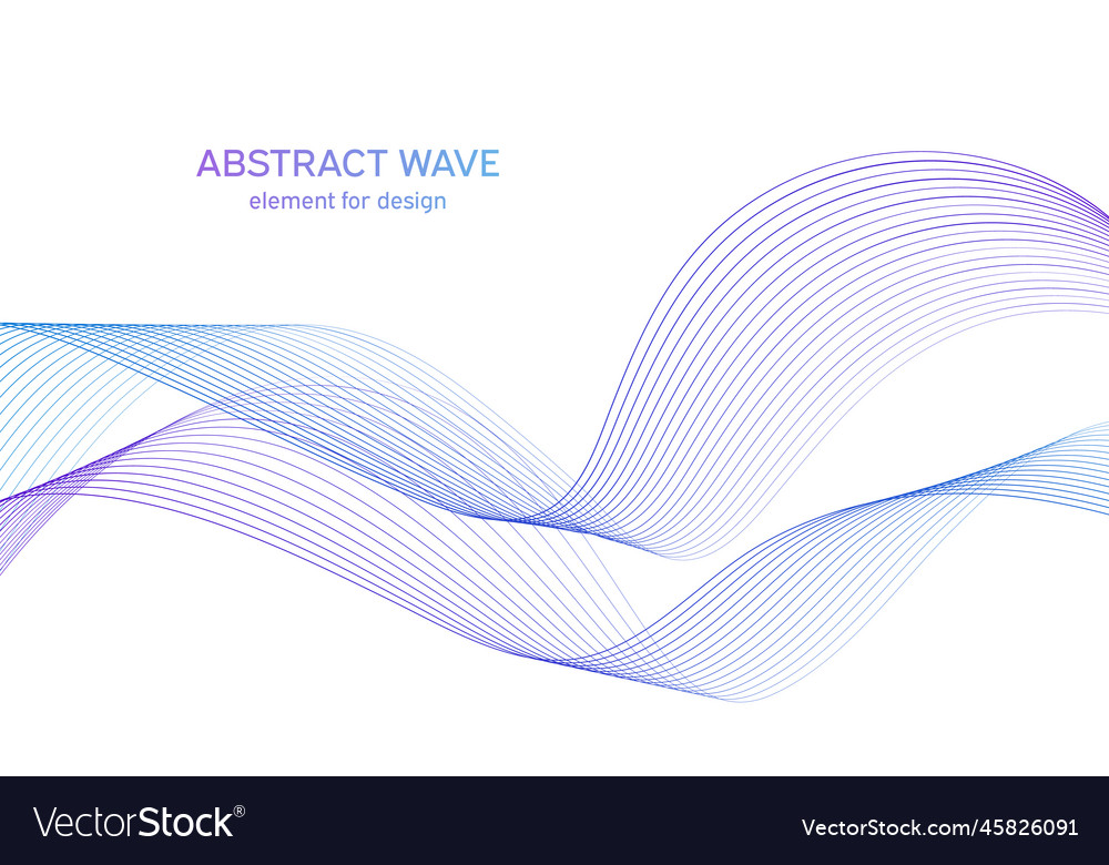 Abstract colorful wave element for design vector image Abstract colorful wave element for design