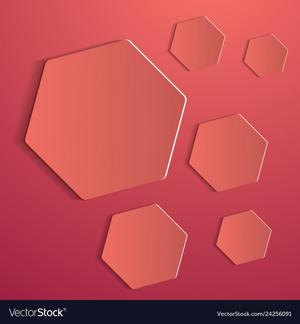 Abstract creative image with five hexagonal paper Vector Image Abstract creative image with five hexagonal paper