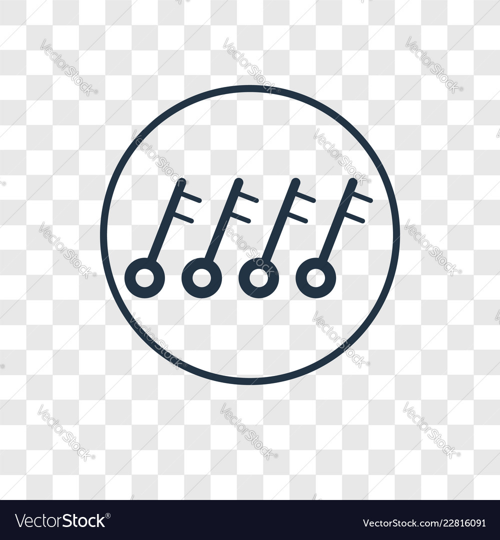 Cap concept linear icon isolated on transparent vector image Cap concept linear icon isolated on transparent