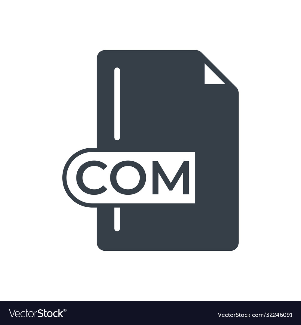 Com file format icon extension filled