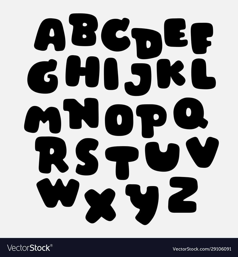 letters in bubble font