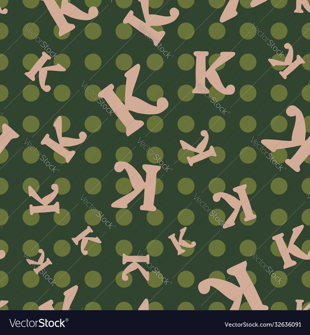 K from alfabet repeat pattern print background Vector Image K from alfabet repeat pattern print background