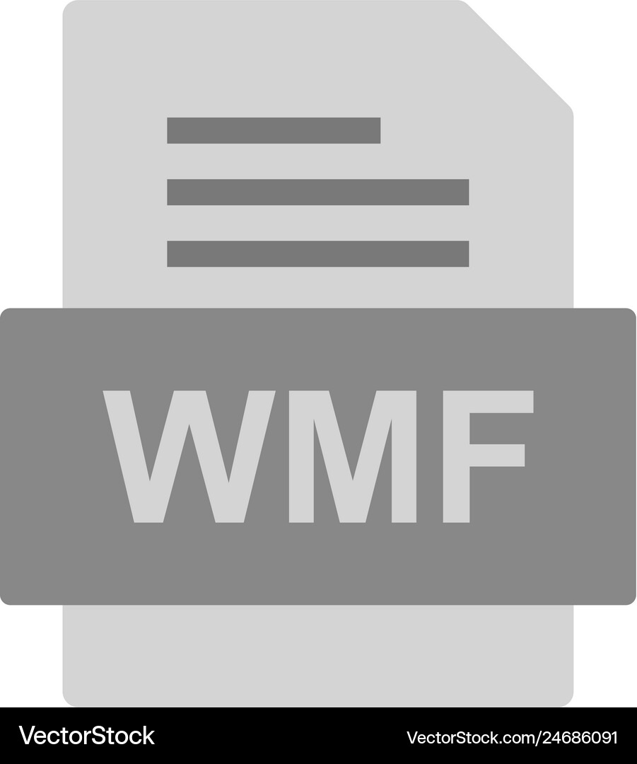 Wmf file document icon Royalty Free Vector Image