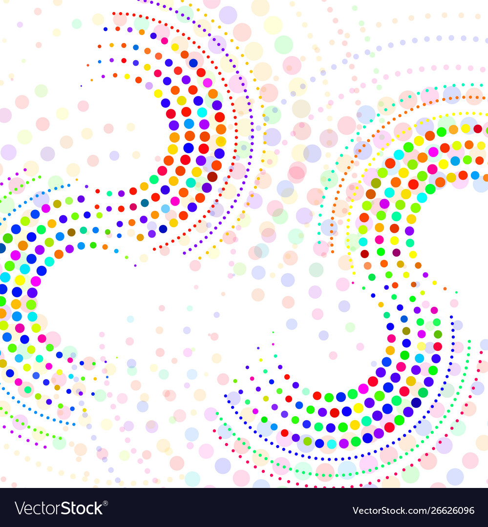 Abstract colorful dotted circles dots in circular