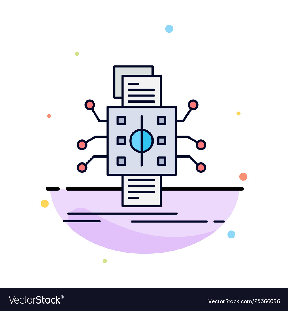 Analysis data datum processing reporting flat vector image Analysis data datum processing reporting flat