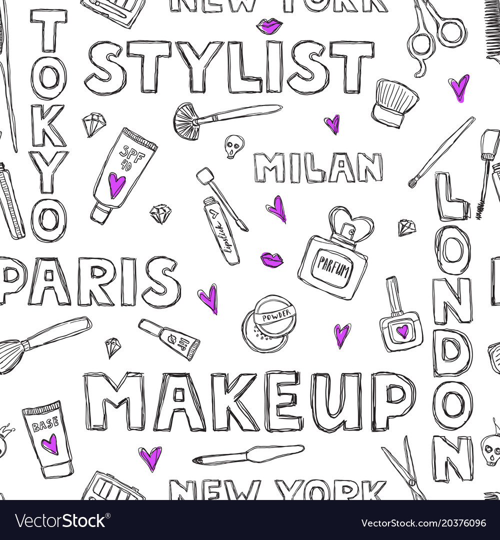 Beauty Pattern with Scripted Words