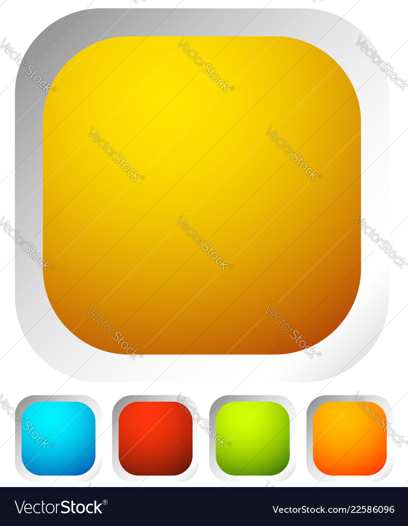 Colorful rounded button background with empty