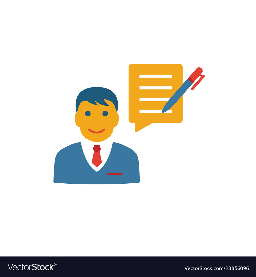 Feedback icon simple flat element from customer Vector Image Feedback icon simple flat element from customer