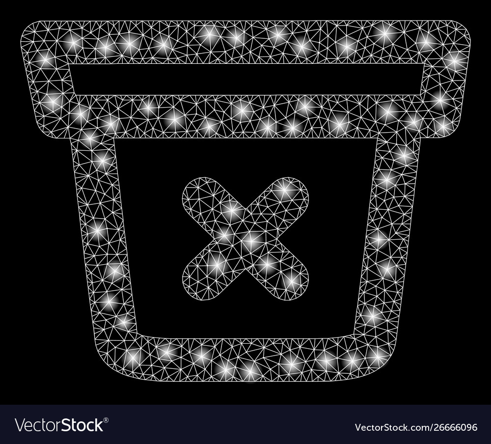 Flare mesh network remove data with flash spots vector image Flare mesh network remove data with flash spots