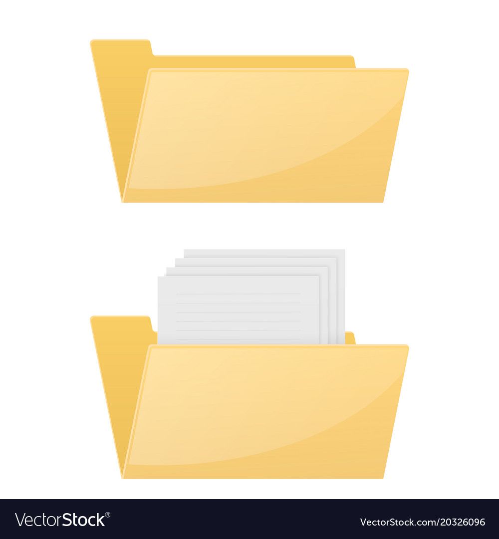 Folder computer icon empty and full