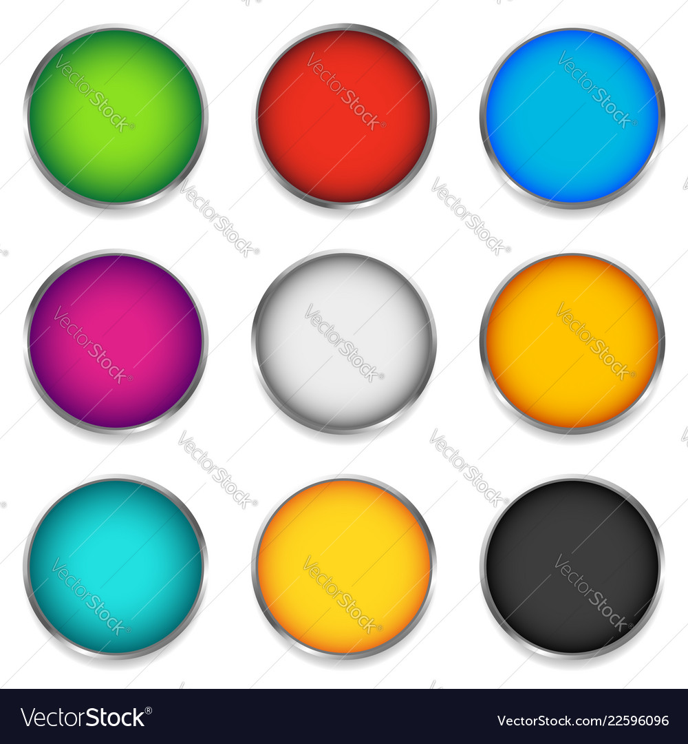 Glossy colorful circle sphere orb icons