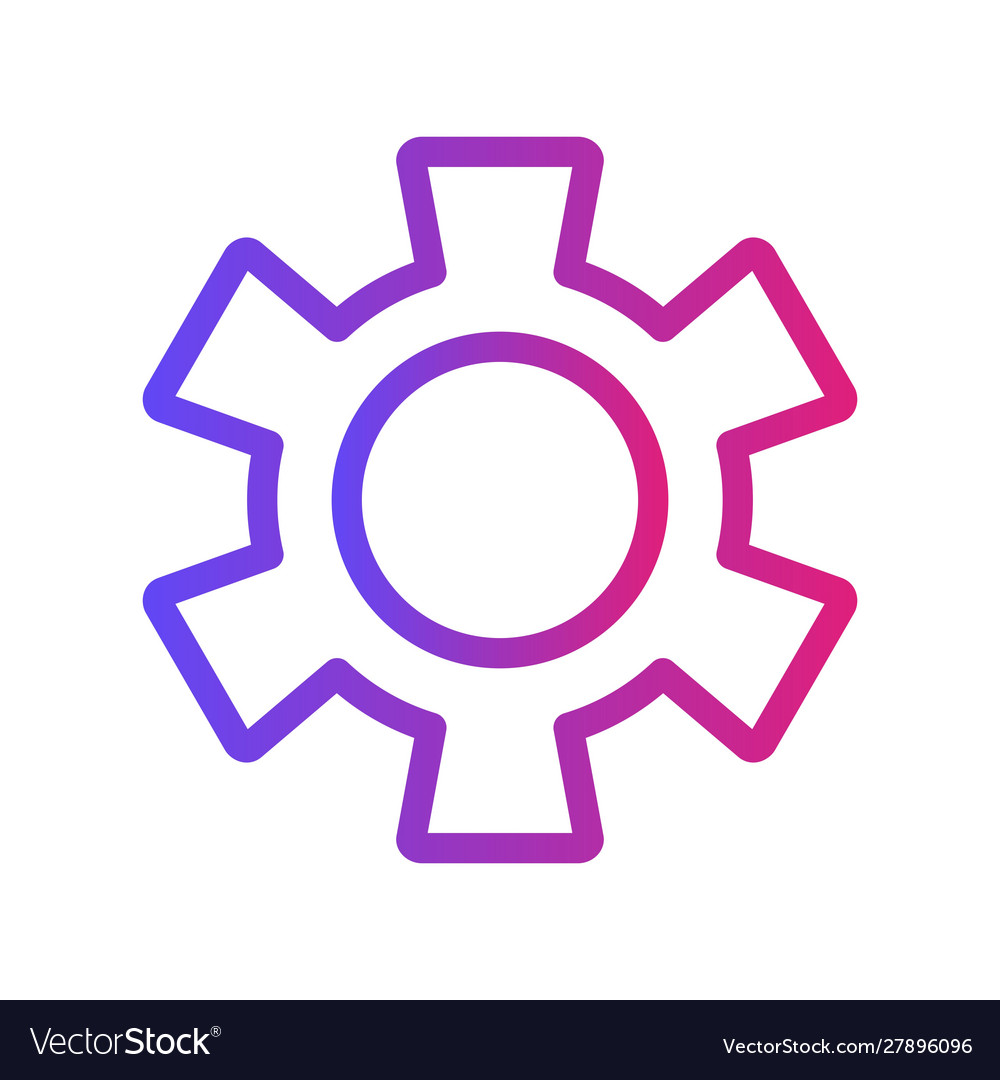 Gradient configure icon with white background