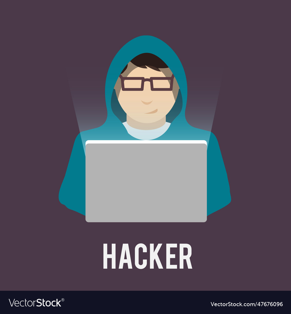 Hacker icons flat