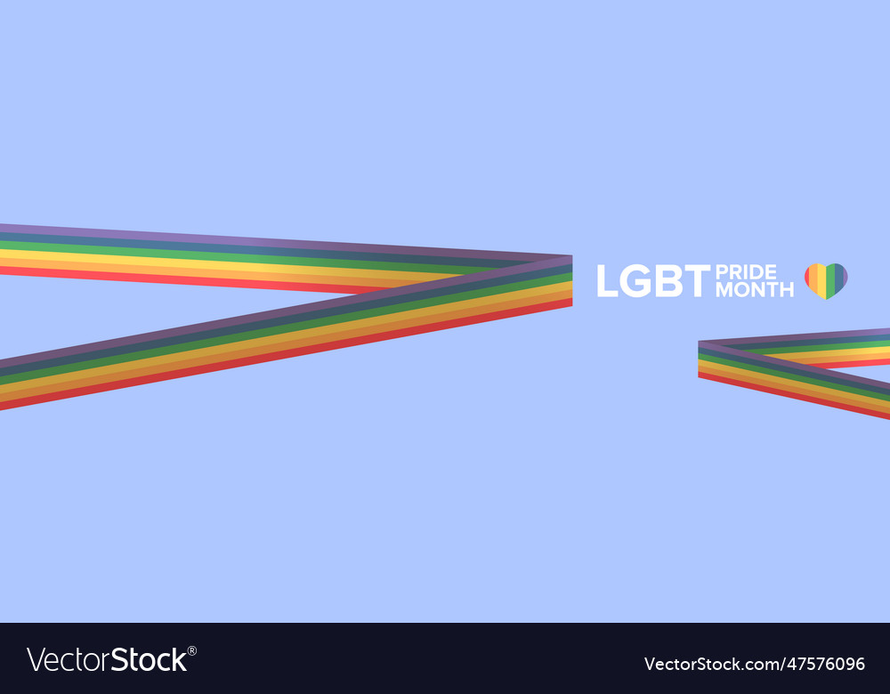 Happy pride month horizontal banner