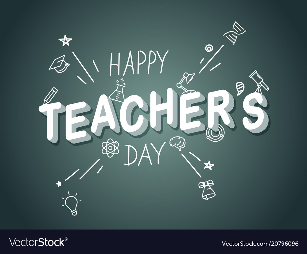 Happy teachers day Royalty Free Vector Image - VectorStock