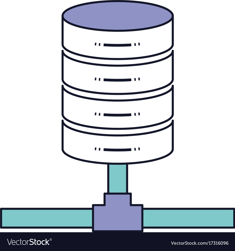 Network server storage icon in color section