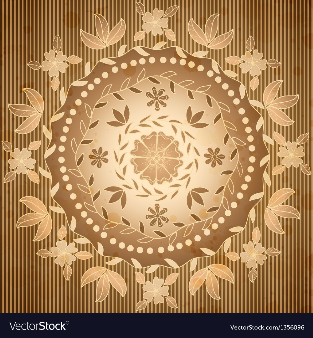 Ornamental floral round pattern Royalty Free Vector Image