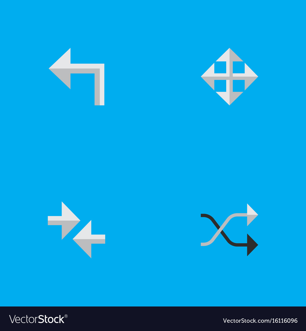 Set of simple pointer icons Royalty Free Vector Image