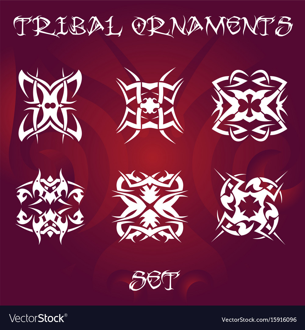 Tribale Designelemente und Tattoo Ornamente