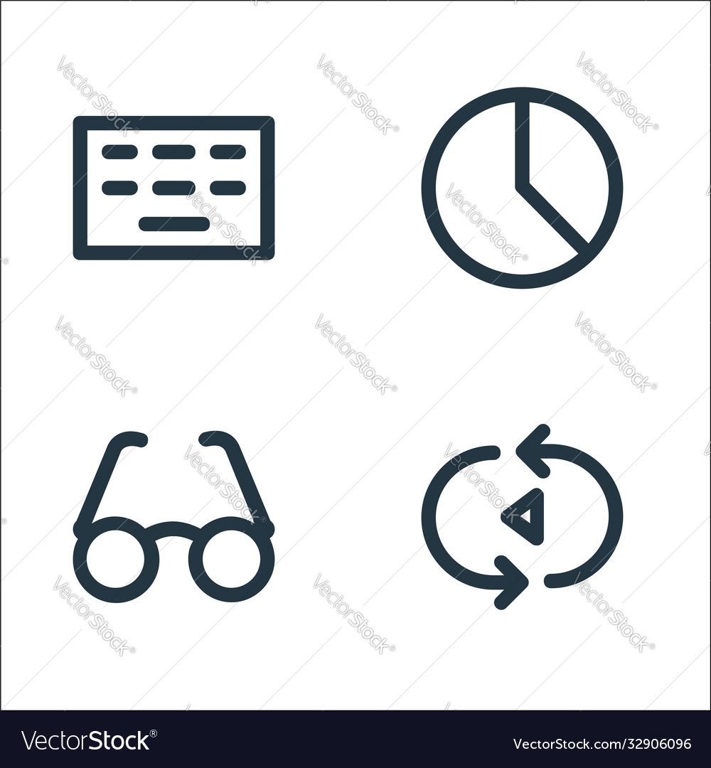 User interface line icons linear set quality vector image User interface line icons linear set quality