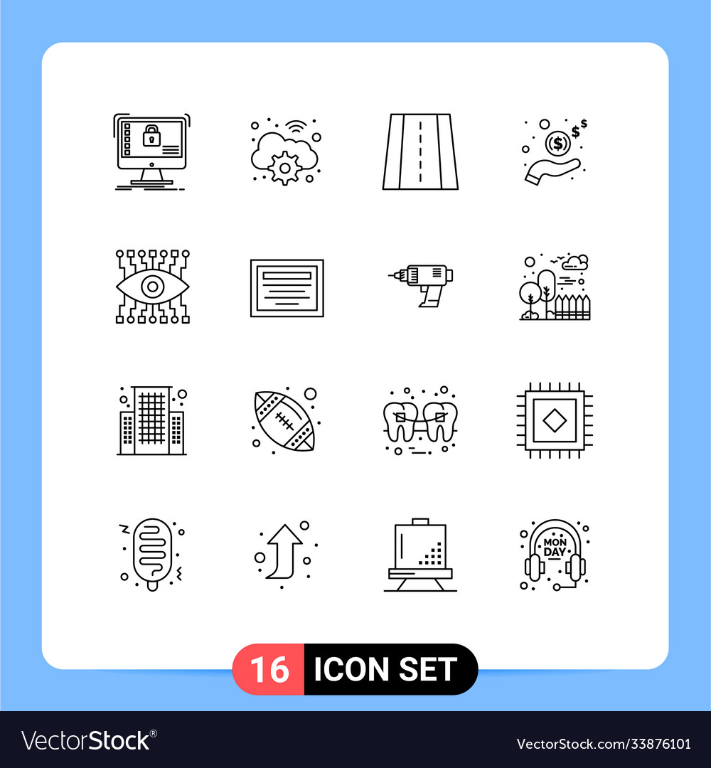 16 universal outlines set for web and mobile
