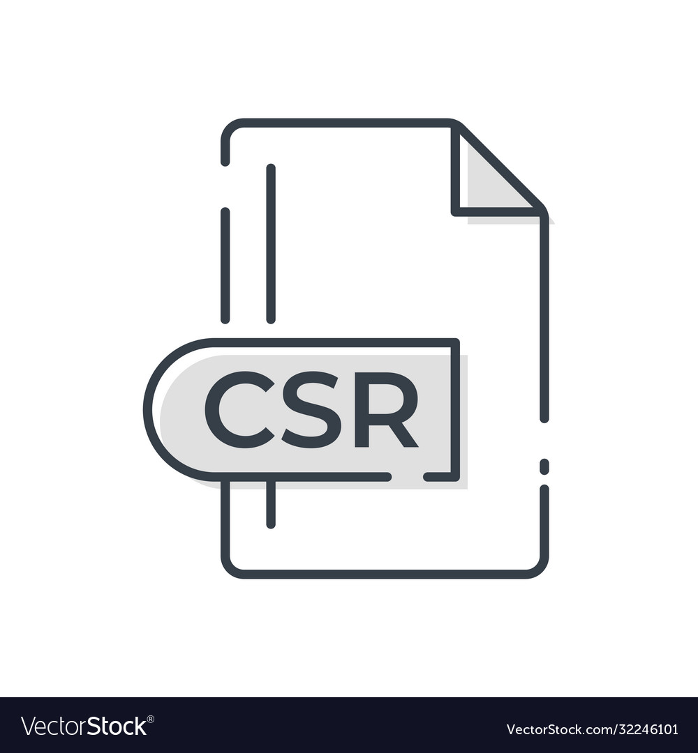Csr file format icon extension line