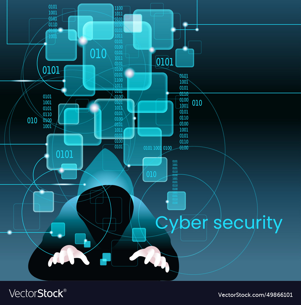 Cyber attack business concept anonymous hacker vector image Cyber attack business concept anonymous hacker