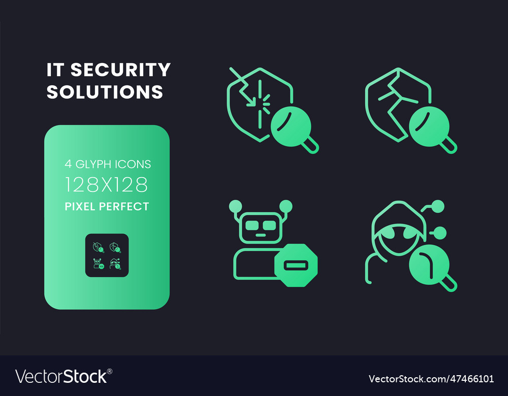 Cybersecurity solutions green solid gradient