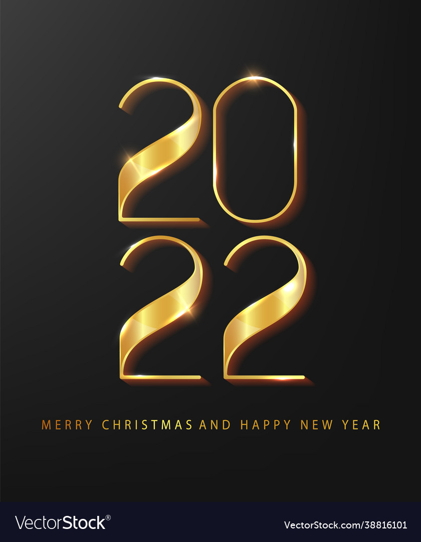 Happy new 2022 year holiday vector image Happy new 2022 year holiday