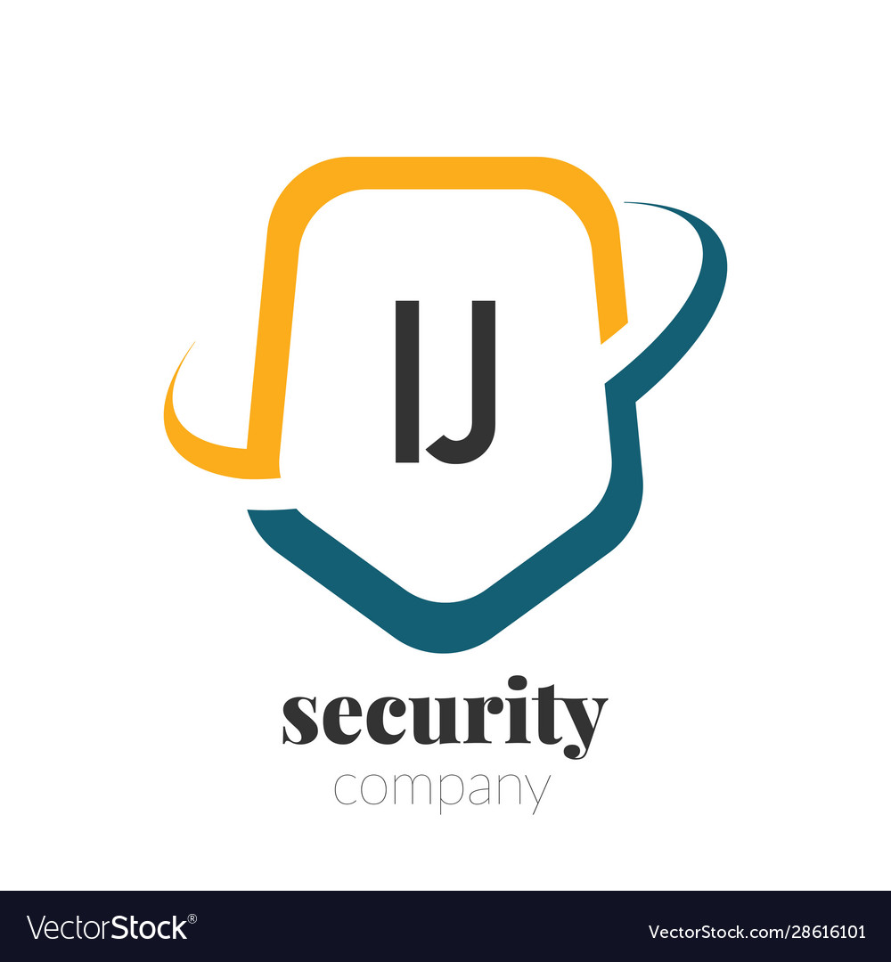 Initial letter ij creative secure company design