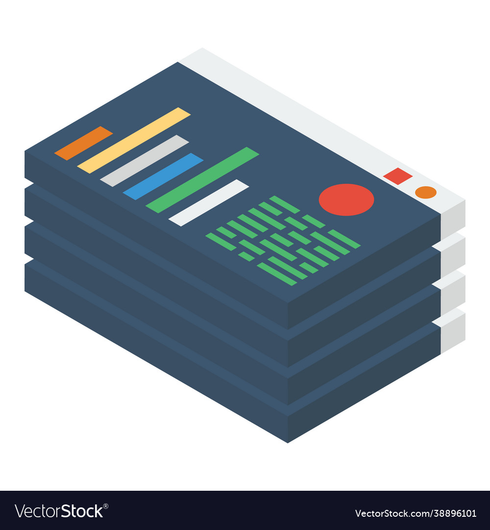 Isometric Bar Chart Data Visualization