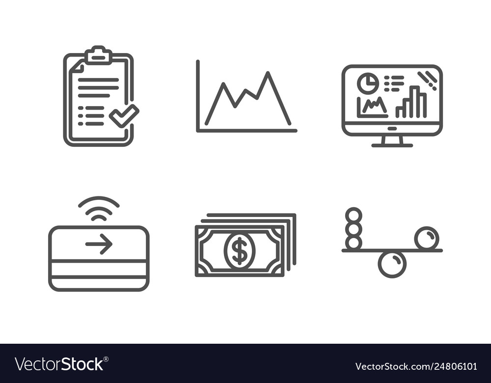 Payment approved checklist and analytics graph vector image Payment approved checklist and analytics graph