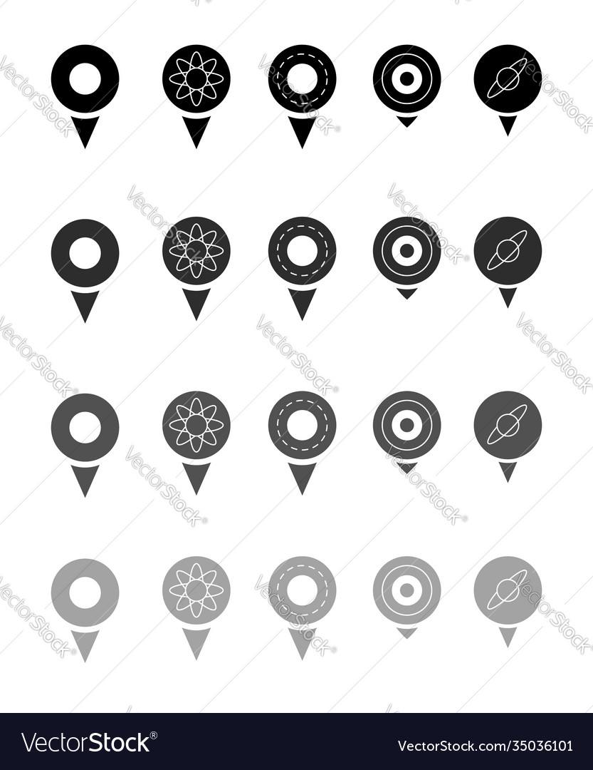 Pins for map internet location symbol navigation