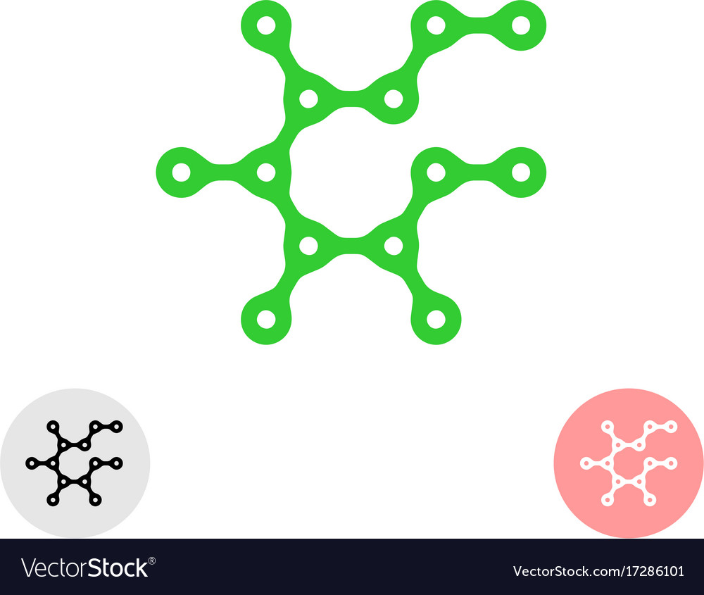 Prebiotic icon chemical structure of prebiotic Vector Image