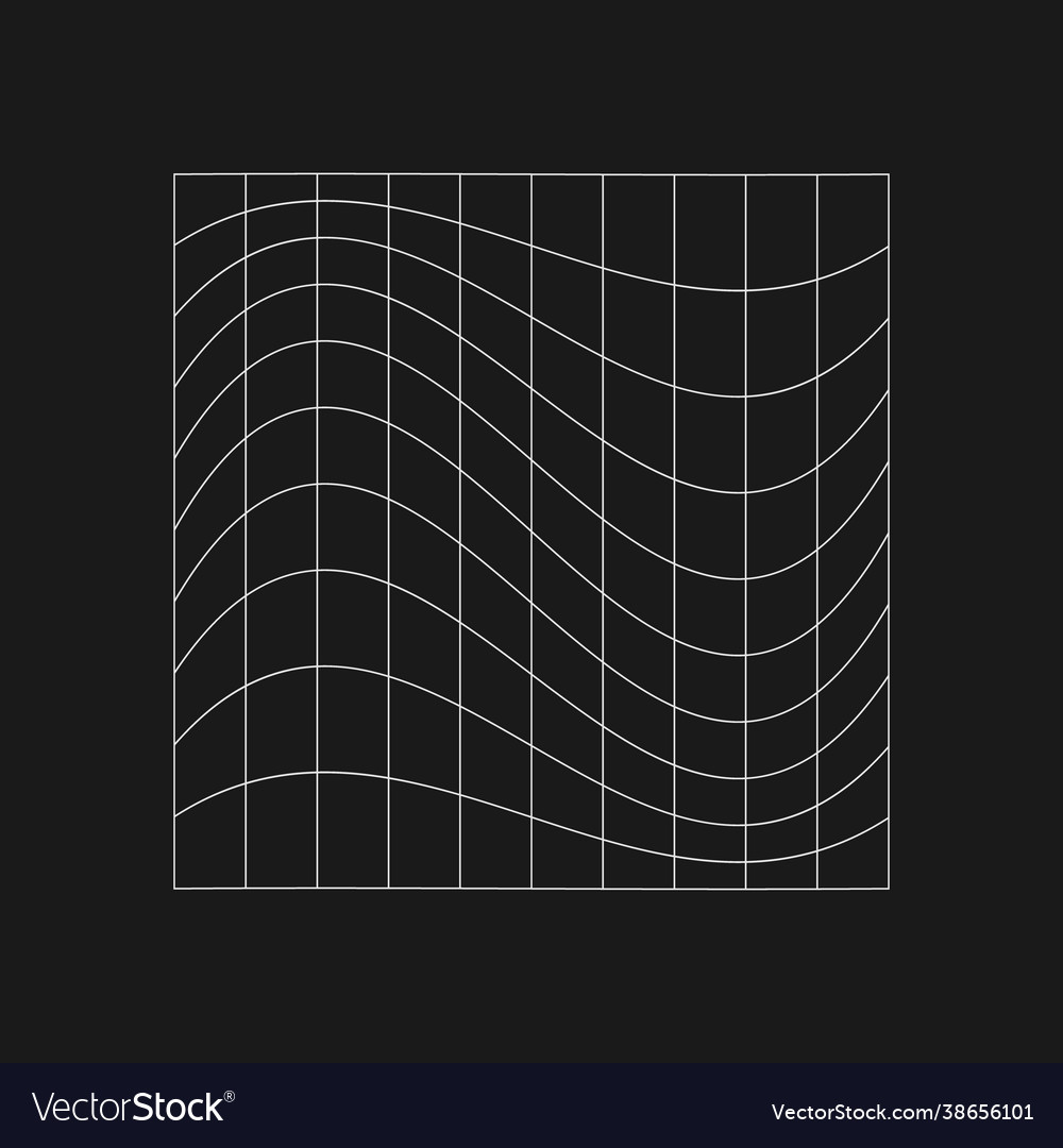 Retrofuturistic cyberpunk distorted grid cyber