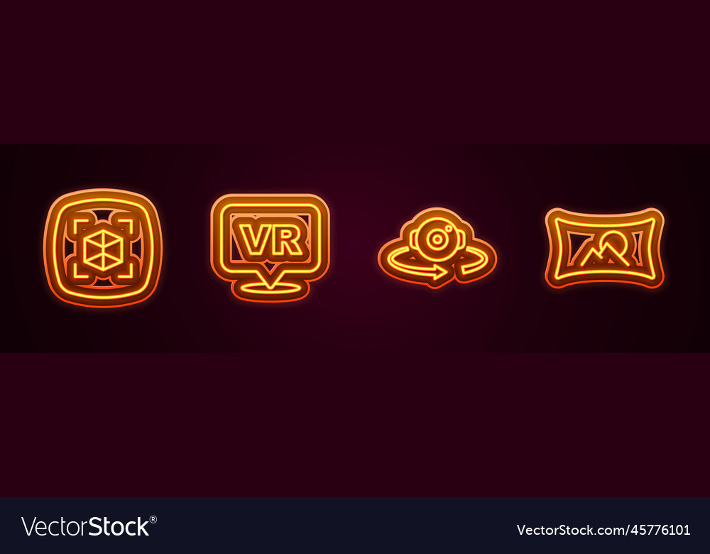 Set line 3d modeling virtual reality 360 degree