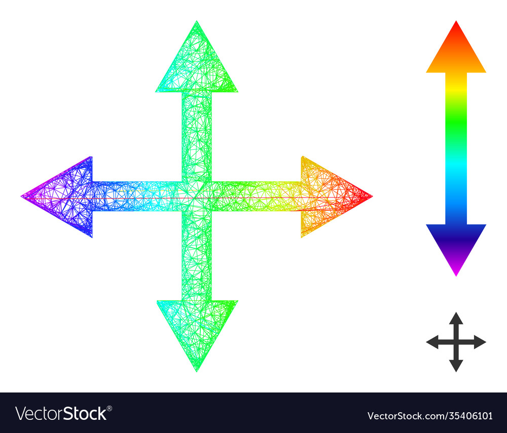 Spectrum net gradient expand arrows icon Vector Image Spectrum net gradient expand arrows icon