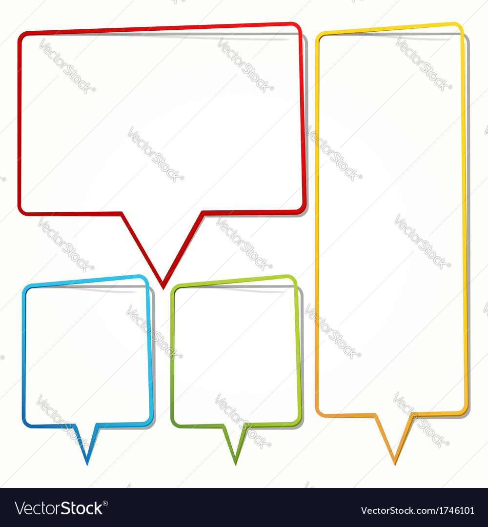 Speech bubble in form an thin frame
