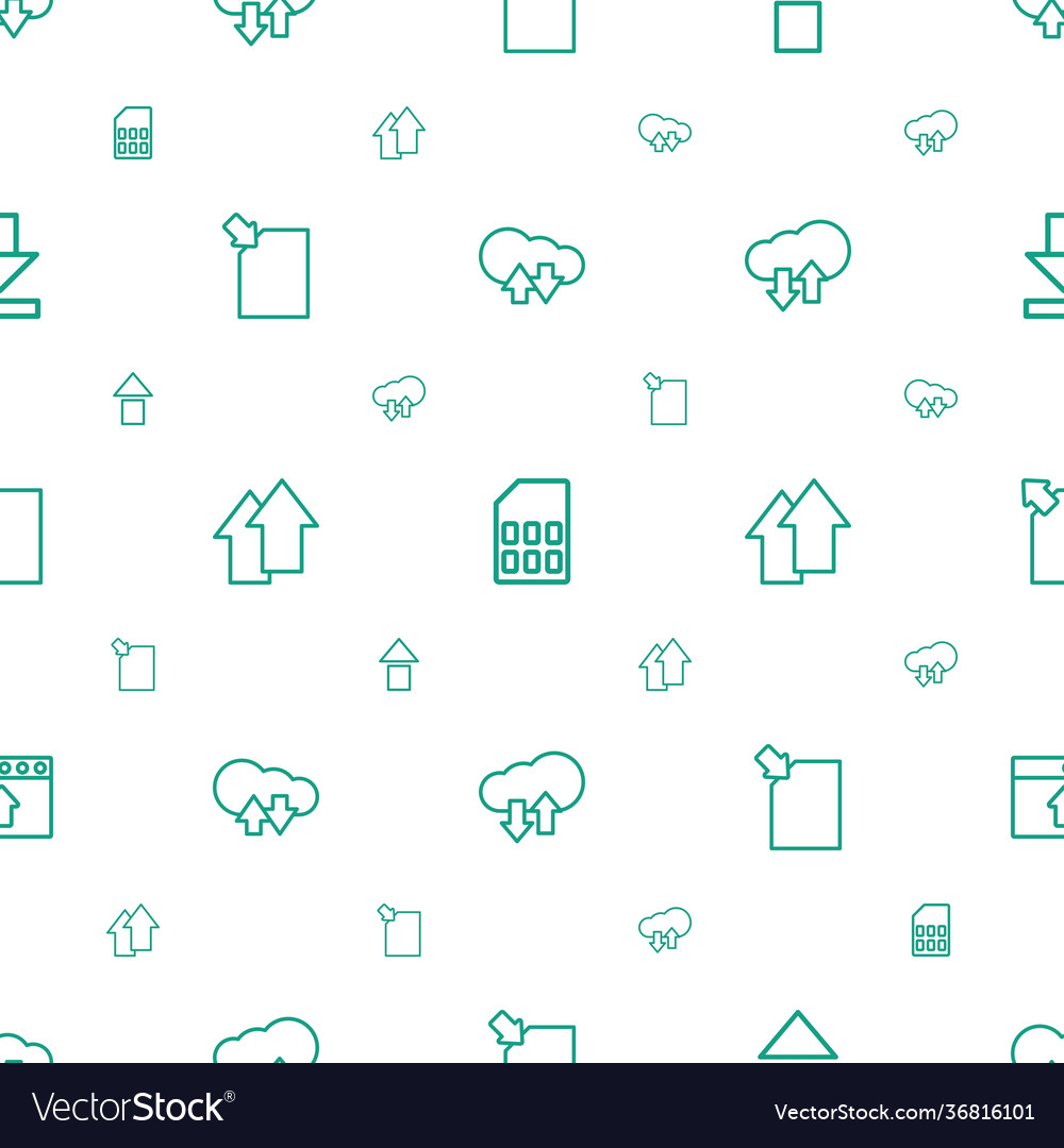 Upload icons pattern seamless white background